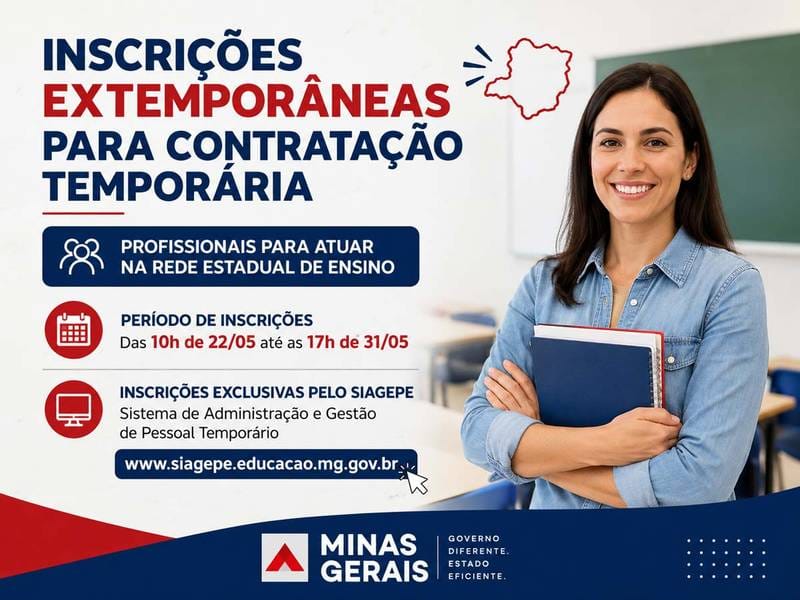 NOVO CRONOGRAMA INSCRIÇÕES EXTEMPORÂNEAS – EDITAL COMPLEMENTAR