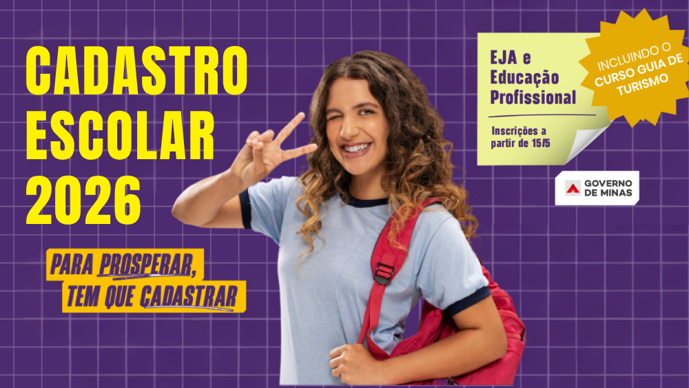 Aberto Cadastro Escolar 2026 para o EJA e Educação Profissional